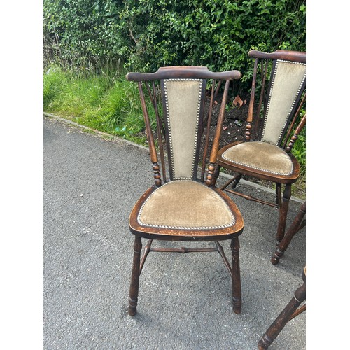 310 - 4 spindle back dining chairs