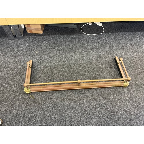 279 - Vintage Brass Fire fender, 36 inches long