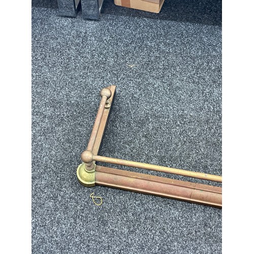 279 - Vintage Brass Fire fender, 36 inches long