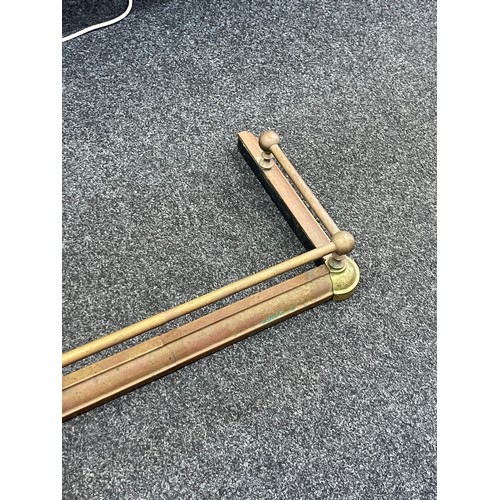 279 - Vintage Brass Fire fender, 36 inches long