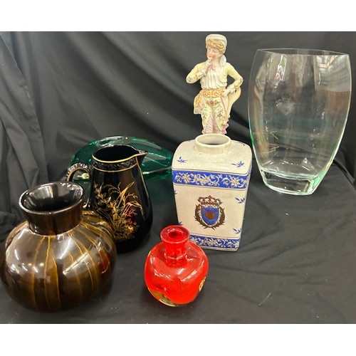 170 - Selection of collectables to include Victorian jug, Victoria ware, Bisque figure, glass art bowl, va... 