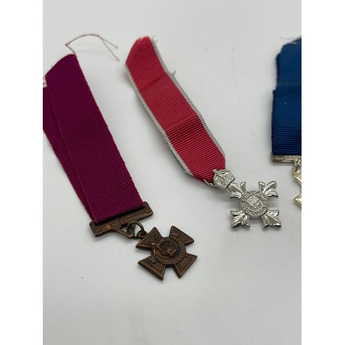 502 - Selection of 7 Miniature British Honours including Victoria Cross, George Cross, CBE, Military Cross... 