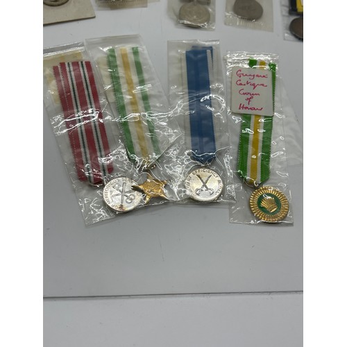 504 - Selection of 6 Brunei and 8 Guyana Miniature medals