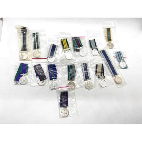 498 - Selection of 16 different British Miniature medals including Navy Long Service, Royal Naval reserve,... 