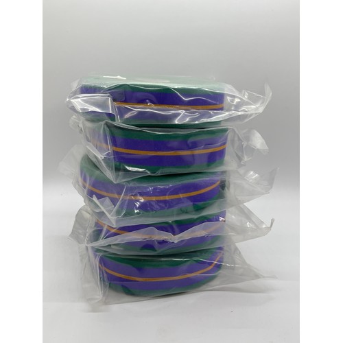 517 - Dealers lot of 5 X 25 metre sealed rolls of high quality Accumulated Campaign Service Medal Ribbon.