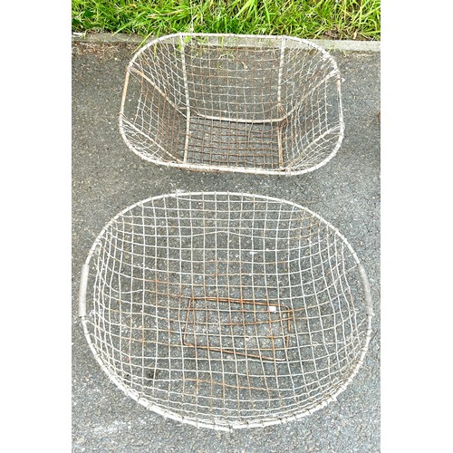 100W - 2 vintage metal potato baskets