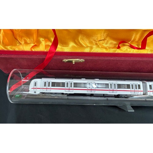 53 - Cased display model of a Japanese underground train