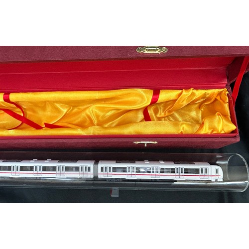 53 - Cased display model of a Japanese underground train