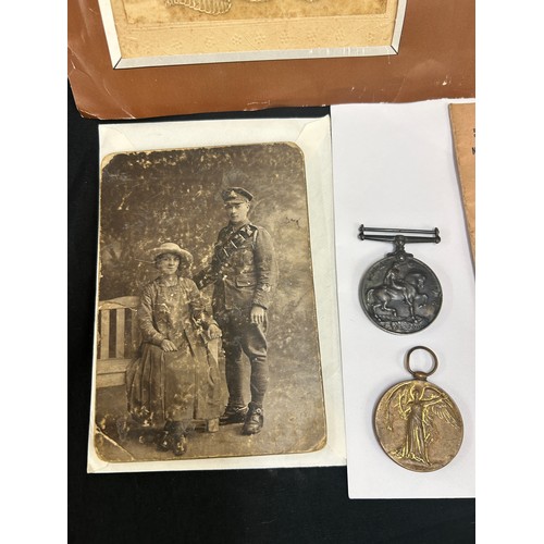 11 - Selection of militarian to include named Defense medal, photo of soldier, paperwork relating to meda... 