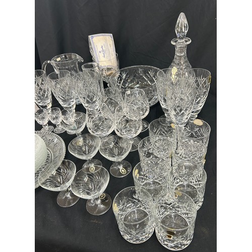 213 - Matching Webb Corbett decanter and 6 glasses together with a selection of various crystal and glassw... 