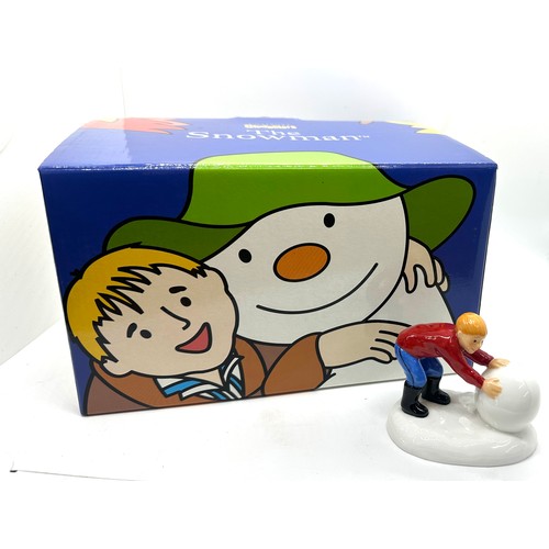 345 - Boxed Coalport The Snowman Building the snowman figure, over all good condition