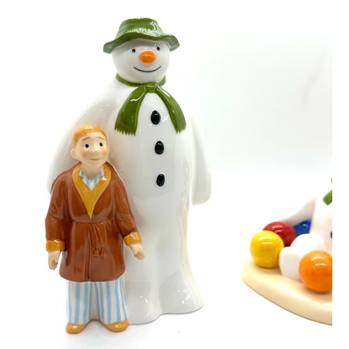 435 - Two Loose The Snowman figures includes Soft Landing and a money box