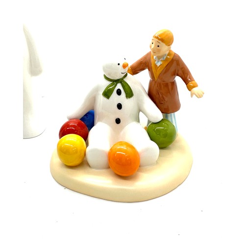 435 - Two Loose The Snowman figures includes Soft Landing and a money box