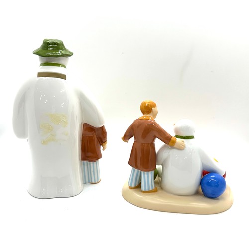 435 - Two Loose The Snowman figures includes Soft Landing and a money box