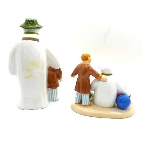 435 - Two Loose The Snowman figures includes Soft Landing and a money box