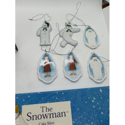 355 - The Snowman Cake slice, Tree decoration and Hexagonal Money box