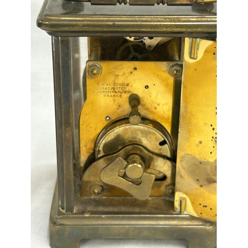 478 - Bayard vintage brass carriage clock, untested