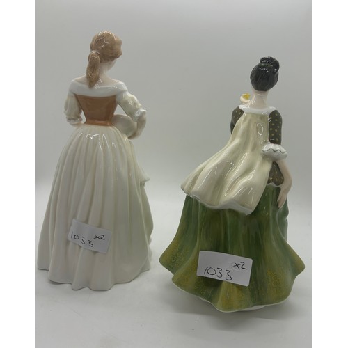 4 - 2 Royal Doulton figures includes Maid of the Meadow and Fleur