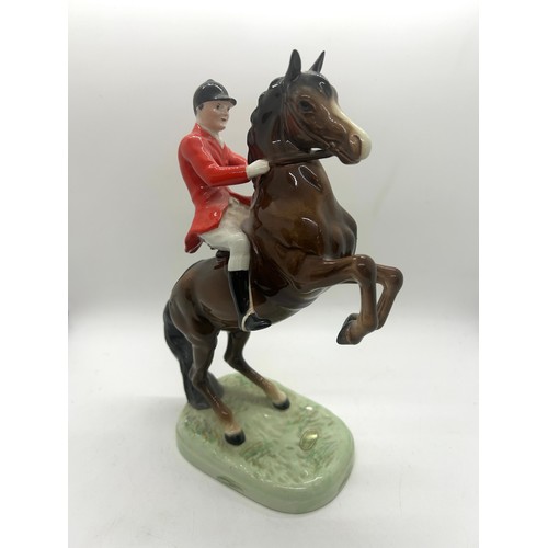 1 - Rare Beswick Horses ‘Huntsman On Brown Rearing Horse’ #868 1952-95: V.G.C