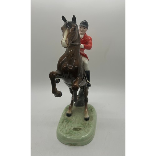 1 - Rare Beswick Horses ‘Huntsman On Brown Rearing Horse’ #868 1952-95: V.G.C