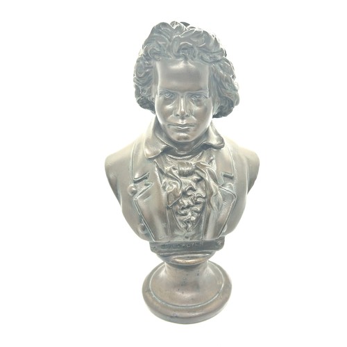 42 - Signed Bronze of Beethoven height approximately 12 inches tall 7 inches wide