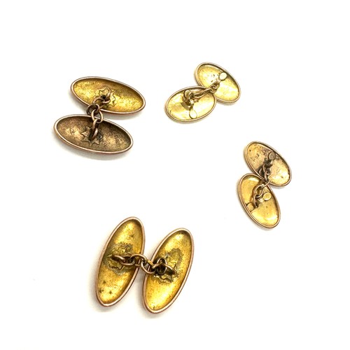 412 - 2 Sets of 9ct gold cufflinks total weight 6.4 grams