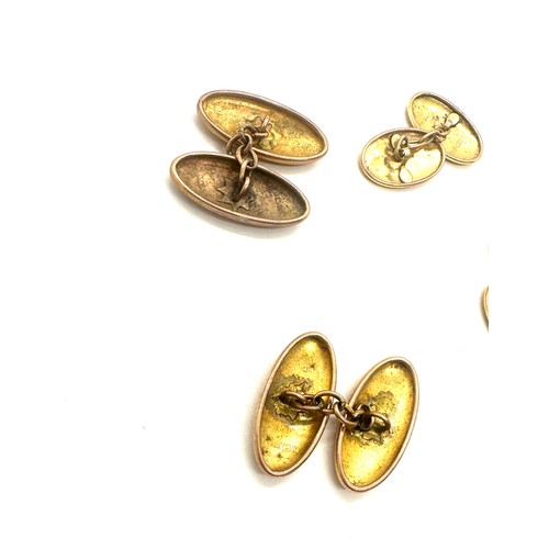 412 - 2 Sets of 9ct gold cufflinks total weight 6.4 grams