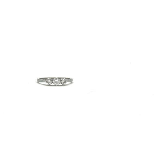 398 - 9ct gold half eternity diamond ring, ring size M weight 1.6 grams