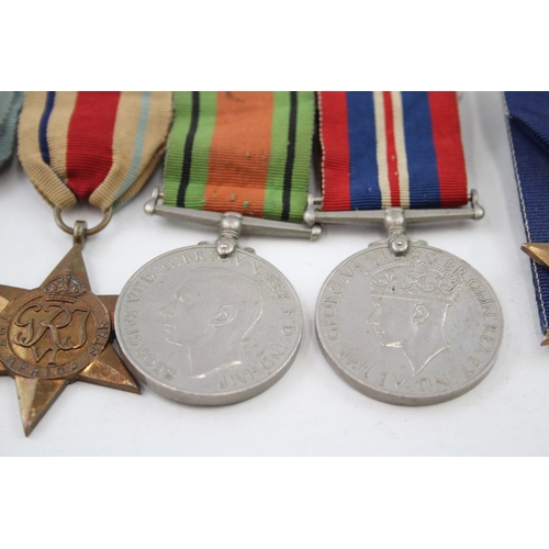 443 - WW2 Mounted Medal Groups Inc Africa Italy Stars Etc x 2