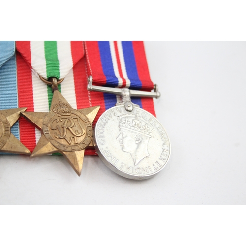 443 - WW2 Mounted Medal Groups Inc Africa Italy Stars Etc x 2