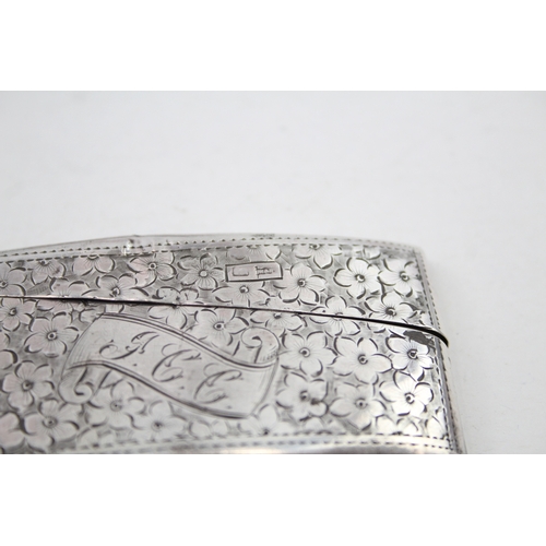 17 - .925 sterling silver curved walker & hall calling card case