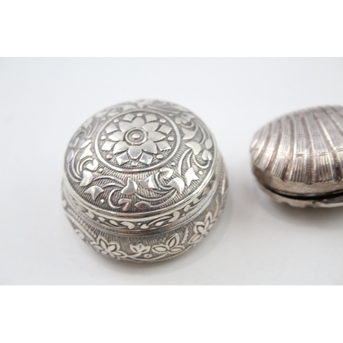 20 - 3 x .800 silver pill / trinket boxes