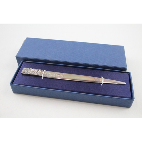 23 - .925 sterling silver letter opener boxed