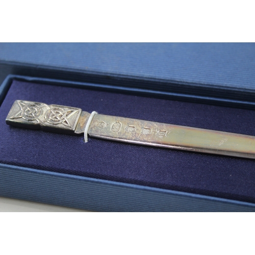 23 - .925 sterling silver letter opener boxed