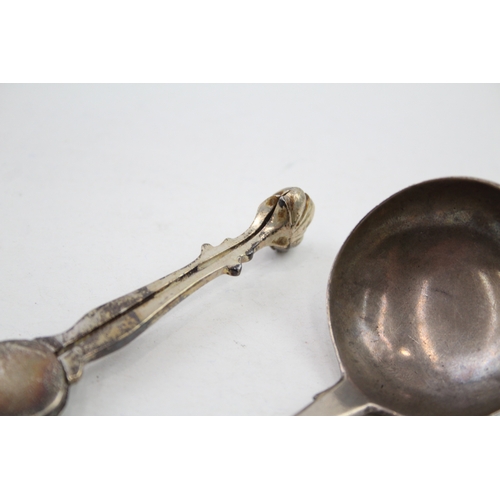 28 - .925 sterling sugar nips & georgian caddy spoon