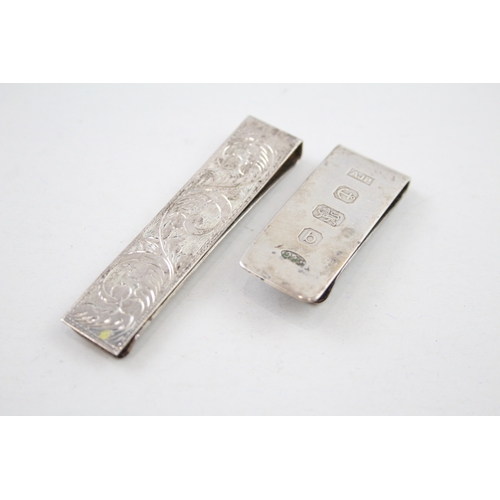 33 - 2 x .925 sterling gents money clips