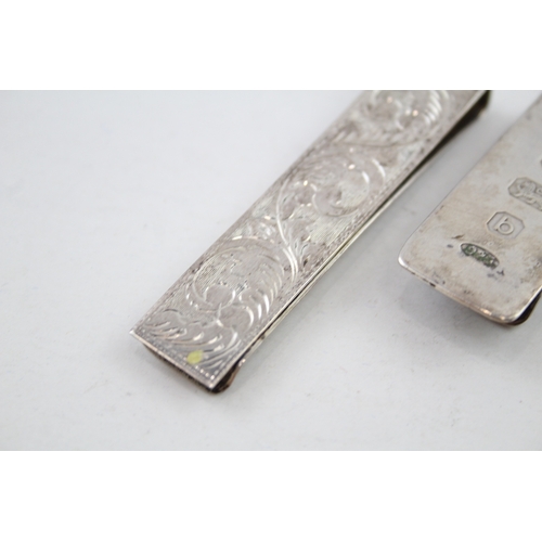 33 - 2 x .925 sterling gents money clips