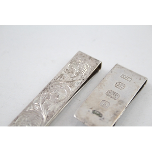 33 - 2 x .925 sterling gents money clips