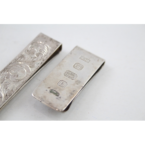 33 - 2 x .925 sterling gents money clips