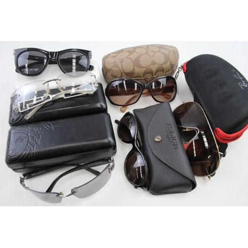 462 - Sunglasses Designer Assorted Inc Cases, Coach, Marc Jacobs, Versace x 6