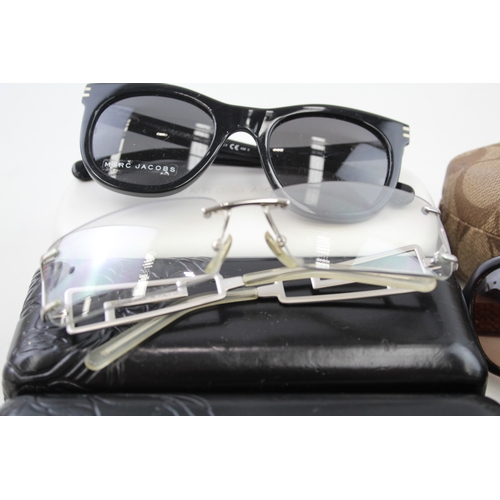 462 - Sunglasses Designer Assorted Inc Cases, Coach, Marc Jacobs, Versace x 6