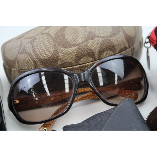 462 - Sunglasses Designer Assorted Inc Cases, Coach, Marc Jacobs, Versace x 6