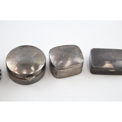 48 - 4 x .925 sterling pill / trinket boxes