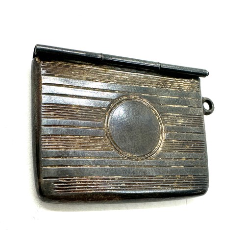 382 - Vintage silver stamp purse