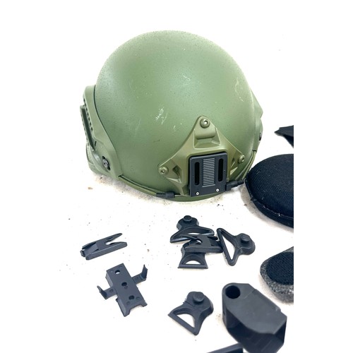 530 - Vintage Military foliage green helmet