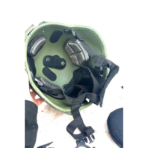 530 - Vintage Military foliage green helmet