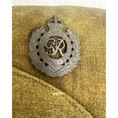 536 - 1941 WW2 Royal Engineers Officers Field Service side cap