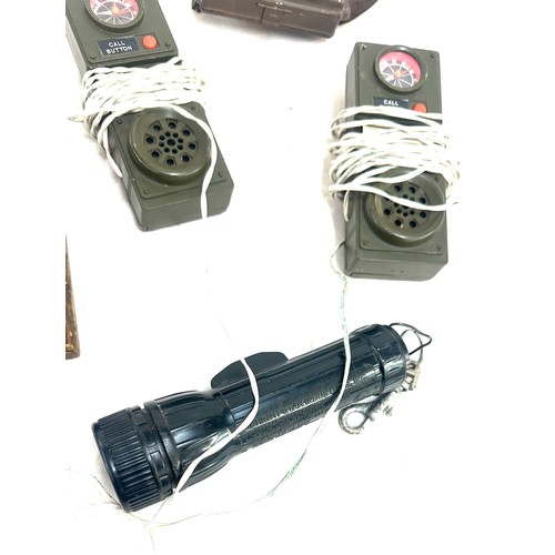 3 - British army morse key trainer, military torches, more code etc, all untested