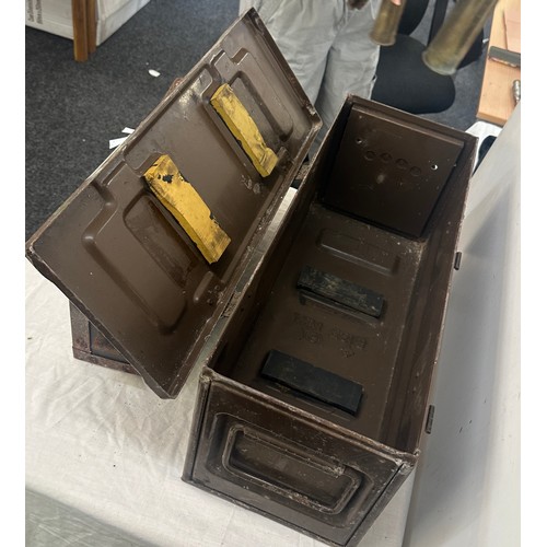 273 - 2 military vintage ammunition boxes, largest measures approximately 23 x 10.5 inches