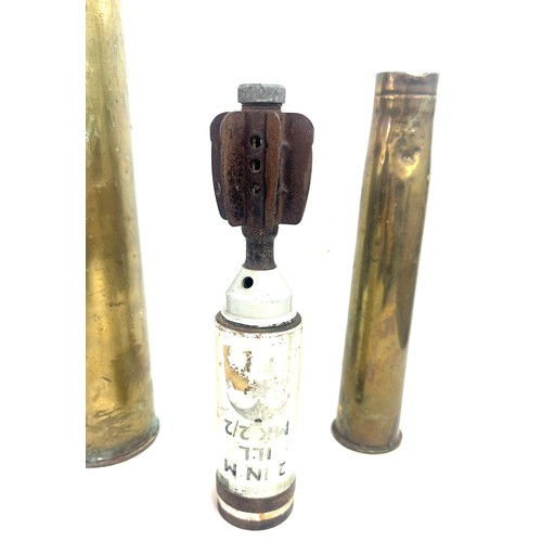 15 - Selection trench art, bullet and mortar casing only, largest case measures approximately 14 inches